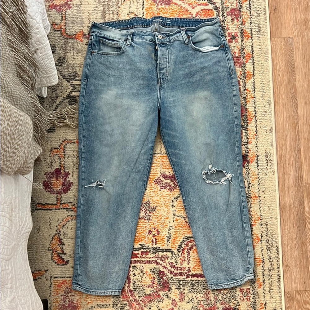 Old Navy Women's Straight Leg Jeans - Light Blue